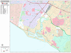 Newport Beach Digital Map Premium Style
